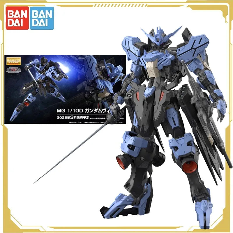 Bandai Original GUNDAM Anime Figur Montage Modell MG 1/100 Vidar Action Figur Spielzeug für Jungen Mädchen Kinder Geschenk Modell Ornamente
