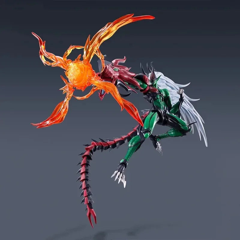 【In Stock】 Bandai Original S.H.MonsterArts Elemental HERO Flame Wingman Figure Finished Model kit  Anime full Action Toy Gift