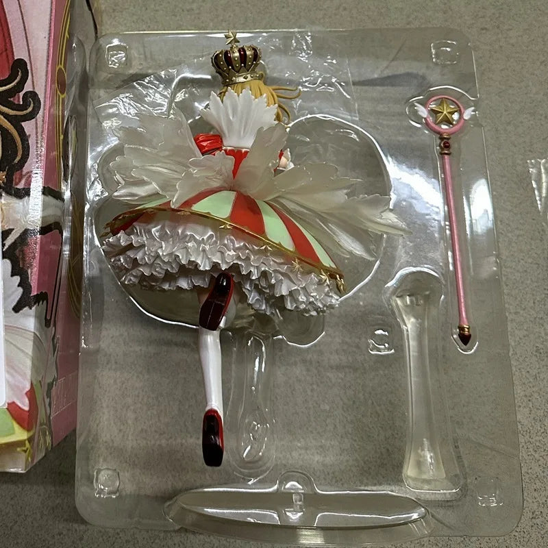 28cm Card Captor Sakura Sakura Dress Up Kawaii Anime Figure Model Statue Collection Desktop Decoration Ornament Toys Gifts