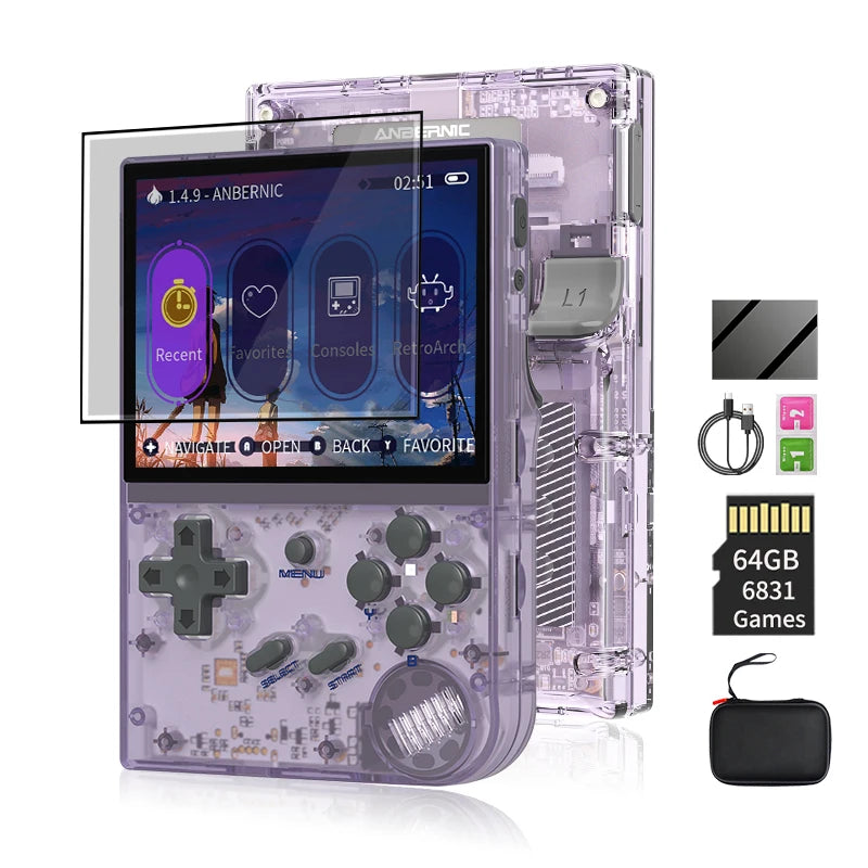 ANBERNIC RG35XX Handheld-Spiel-Player Linux Dual OS Offizielles GarlicOS 2600 mAh 3,5 Zoll IPS HD TV-Ausgang Tragbare Retro-Gaming-Konsole