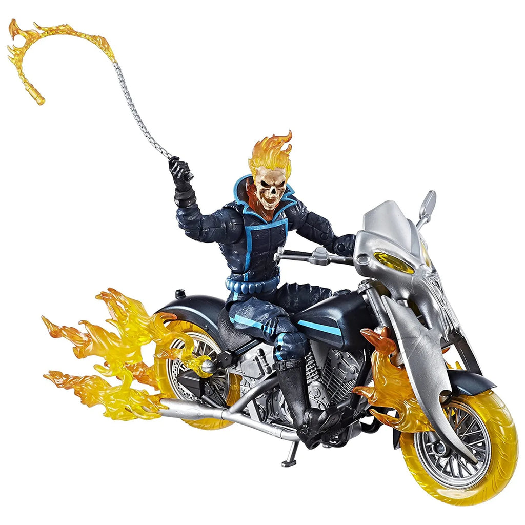 Marvel Legends Ghost Rider & Black Widow 6" Action Figure With Motorcycle Ultimate Flame Cycle Doll Collectible Toys Doll Model
