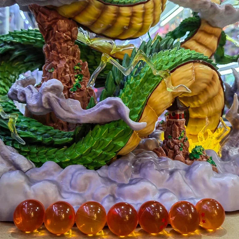 50 cm Anime Dragon Ball Z Shenron Figur mit Goku Figur PVC Actionfiguren Shenlong DBZ Kollektion Desktop Display Geschenk Spielzeug