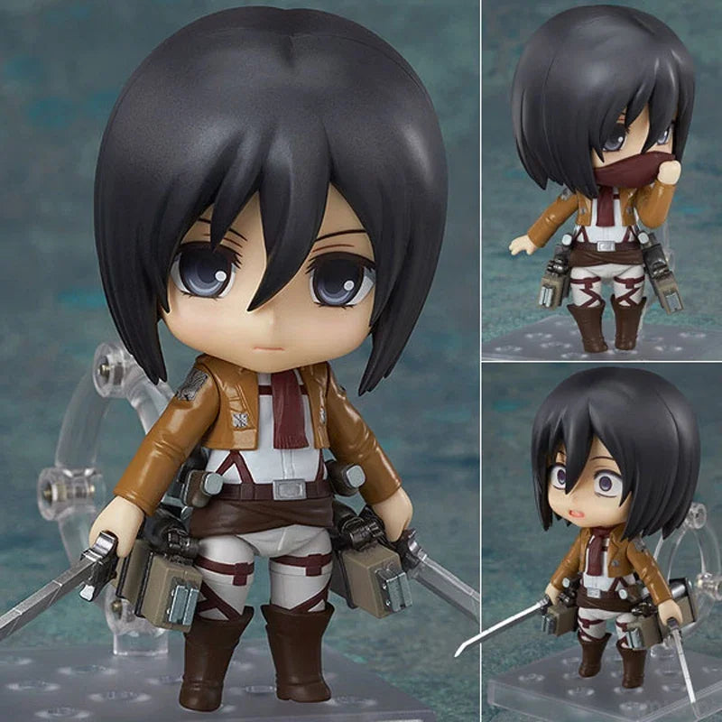 #2001 Mikasa Ackerman Attack on Titan Anime Figure Hange Zoe Shingeki no Kyojin Action Figure Erwin Smith Figure Model Doll Toys