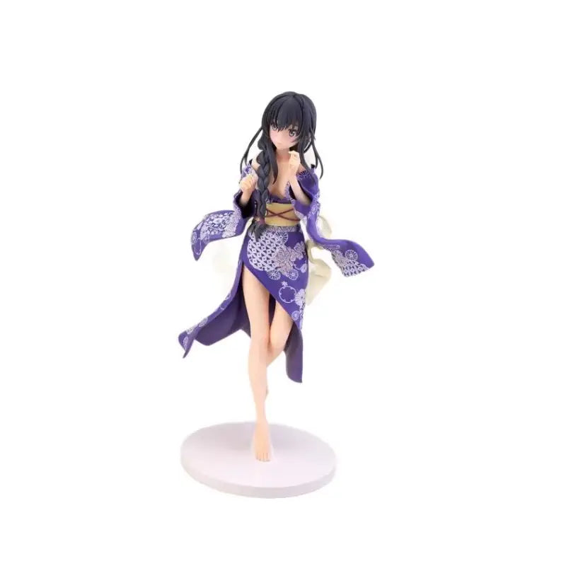 26cm Yukinoshita Yukino Figure Oregairu Standing Pose Yukata Anime Collectible Boxed Desktop Decor Figurine For Otaku Fans