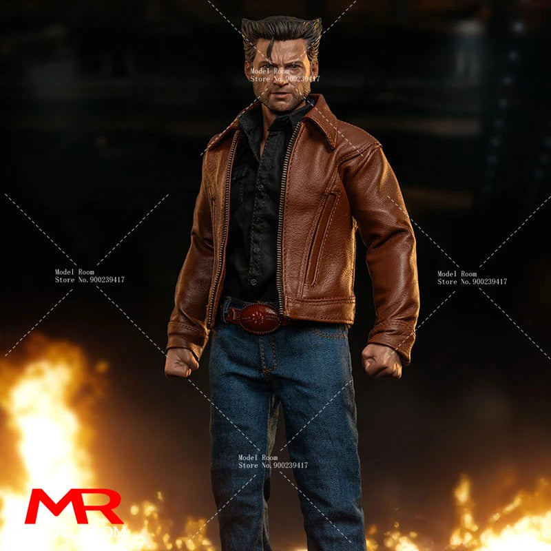 Top Copy Toys TC001 1/6 Young Hugh Jackman Head Sculpt Costume Set Model Fit 12'' Male Soldier Action Figure Body