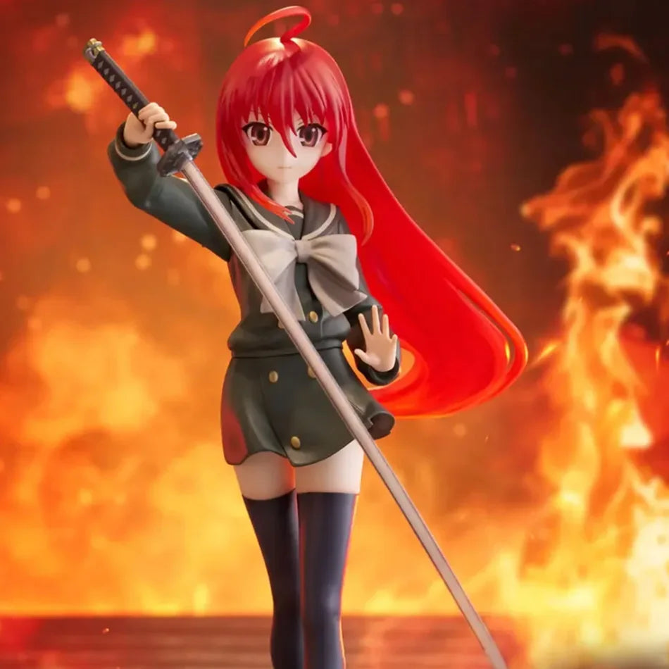 19cm Japanese anime The Shakugan no Shana Shana Flame-Haired Blazing-Eyed Hunter Action Figure PVC Adult Collection Model Toys