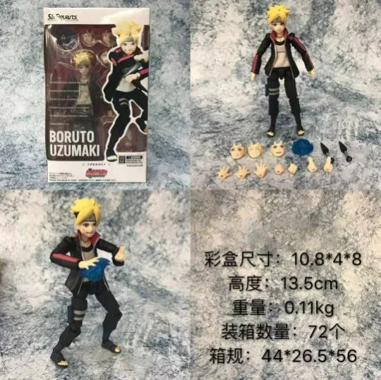 9 types Shippuden Shf Uzumaki Rasengan Action Figures Movable Joints Face Change Dolls Anime Figurines Models Toys Gifts