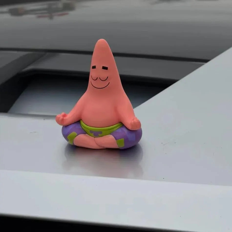 9CM SpongeBob SquarePants ‌Patrick Star‌ PVC Figurines Doll Funny Ornaments SpongeBob SquarePants Kids Car Toys Decor Toy