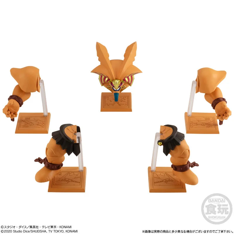 Bandai Anime Action Figure Food Play Yu Gi Oh! Ex01 Dark Mage Exodia Pvc Model Collection Figure Birthday Gift For Kids Toys