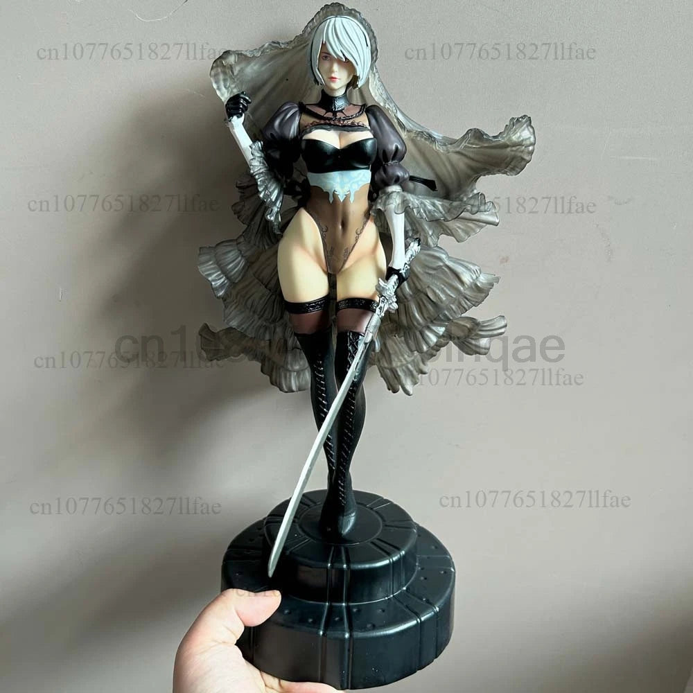 Anime Figure NieR:Automata YoRHa No.2 Type B 2B Wedding Action Figure Model Toys Cool Doll Joint Movable Doll Birthday Present