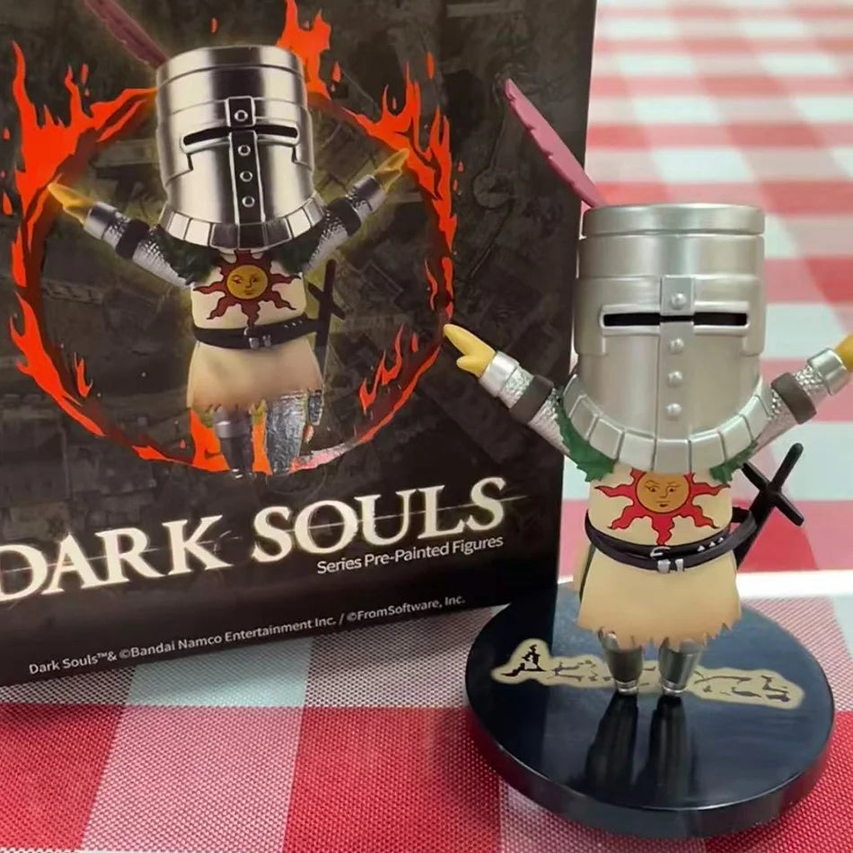 4pcs Q version Dark Souls Figure Set Fire Keeper Artorias Solaire Onion Knight Chibi Action Figure Collection Model Toys