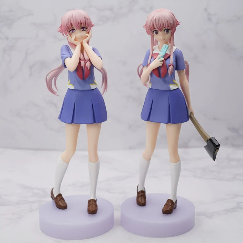 Genuine GSC POP UP PARADE 17cm Mirai Nikki Gasai Yuno Ordinary Version Limited Edition Anime Gasai Yuno Model Ornament Gift