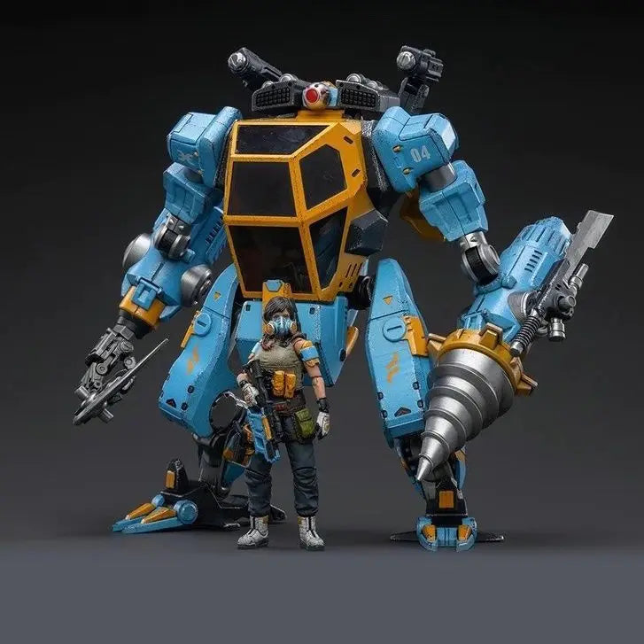 Official Genuine Joytoy Mecha, Steel Bone Robot Toy, Full Articulation Indust Equipped  Military Style Collectible Action Figure