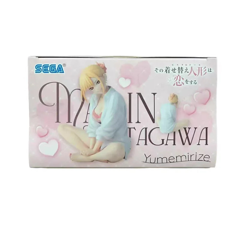 Pre Sale Genuine SEGA My Dress-Up Darling  Anime Figure Kitagawa Marin Sitting Pajama Style 14cm Model Collection Ornament Toy