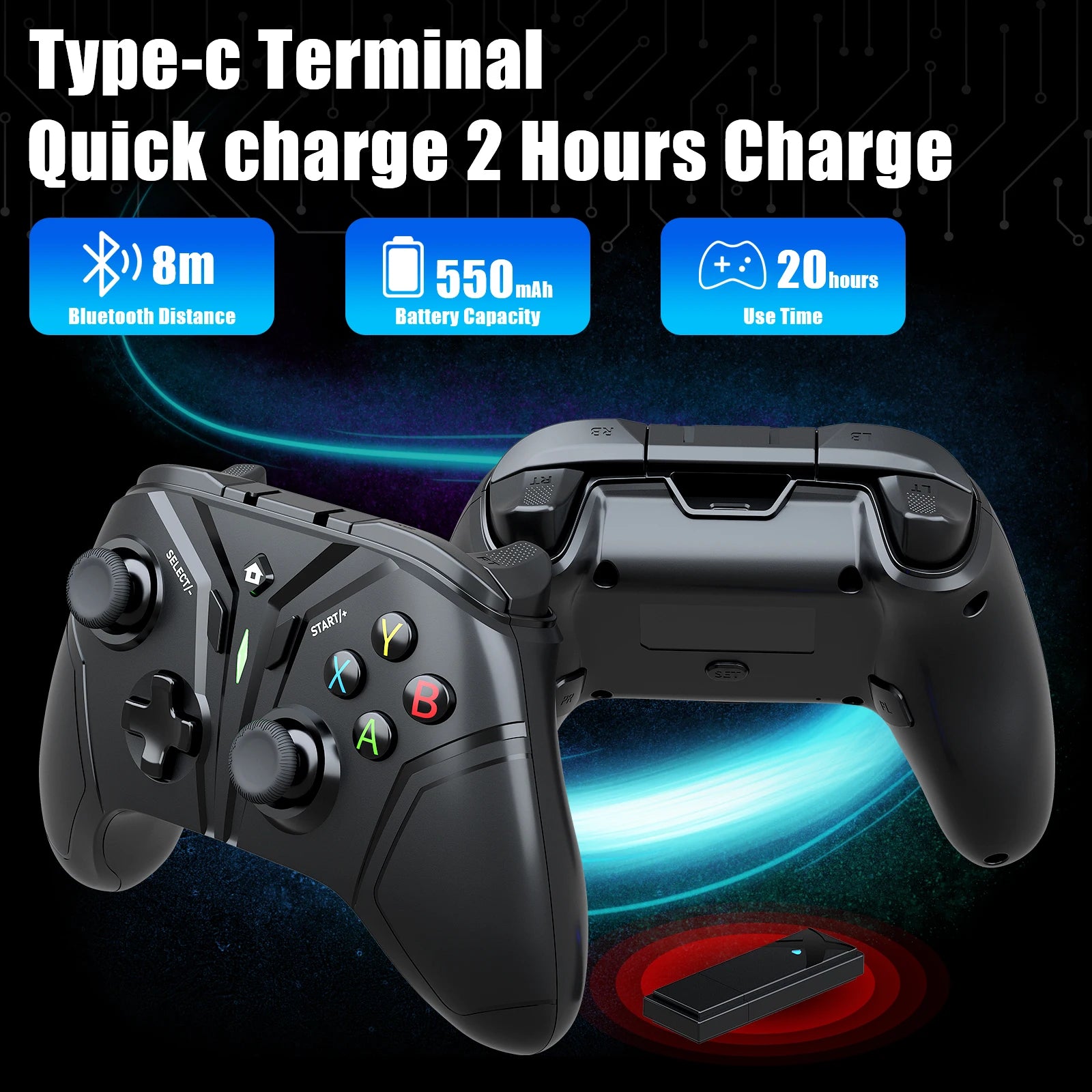 Wireless Controller for Nintendo Switch Lite OLED/PC/PS3 /Androids/IOS/Steam With 6 Axis Vibration Gamepads