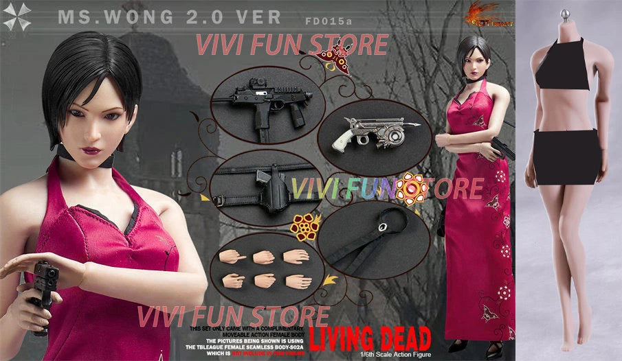 In Stock Hot Heart FD015 Ada Wong Ms.Wong 2.0 Movable Model Toys 1/6TH SCALE COLLECTIBLE FIGURE Accessory part LIVING DEAD