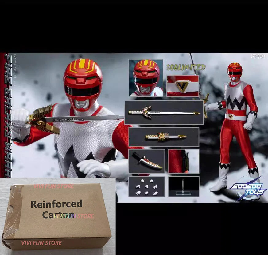 In Stock Originate Soosootoys SST074 Gaoranger/Hurricane/Ginga/Goren Red Movable  Model Toys Hyakujuu Sentai Gaoranger 1/6 SCALE