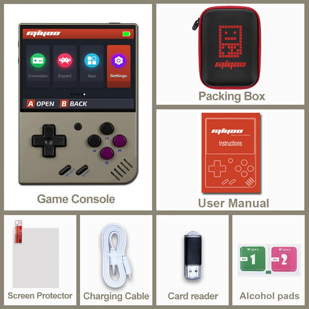 Miyoo Mini+ Classic Retro Handheld Game Console Players IPS Screen Portable Mini Plus Video Games Consoles Christmas Gift Pocket