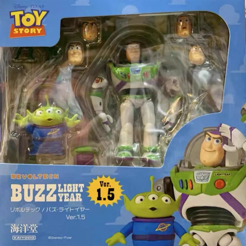 100% Original KAIYODO Revoltech Toy Story BUZZ LIGHTYEAR&Sherif Woody Ver.1.5 In Stock Anime Action Collection Figures Model