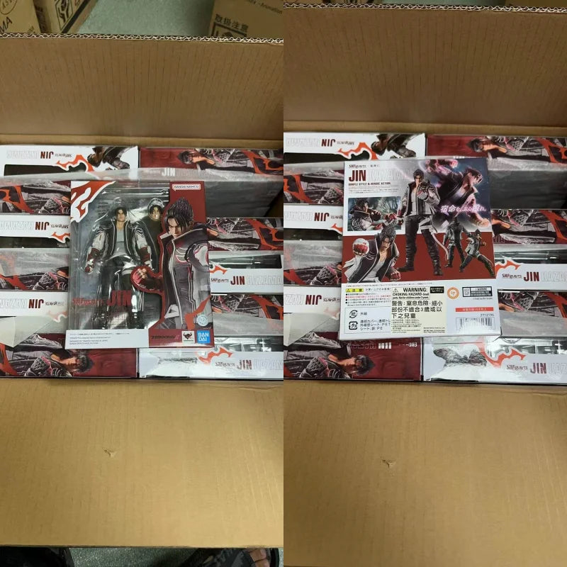In Stock Original Bandai Shf Tekken 8 Jin Kazama Fate No Inazuma Collectible Anime Action Figure Model Toys Desktop Decoration