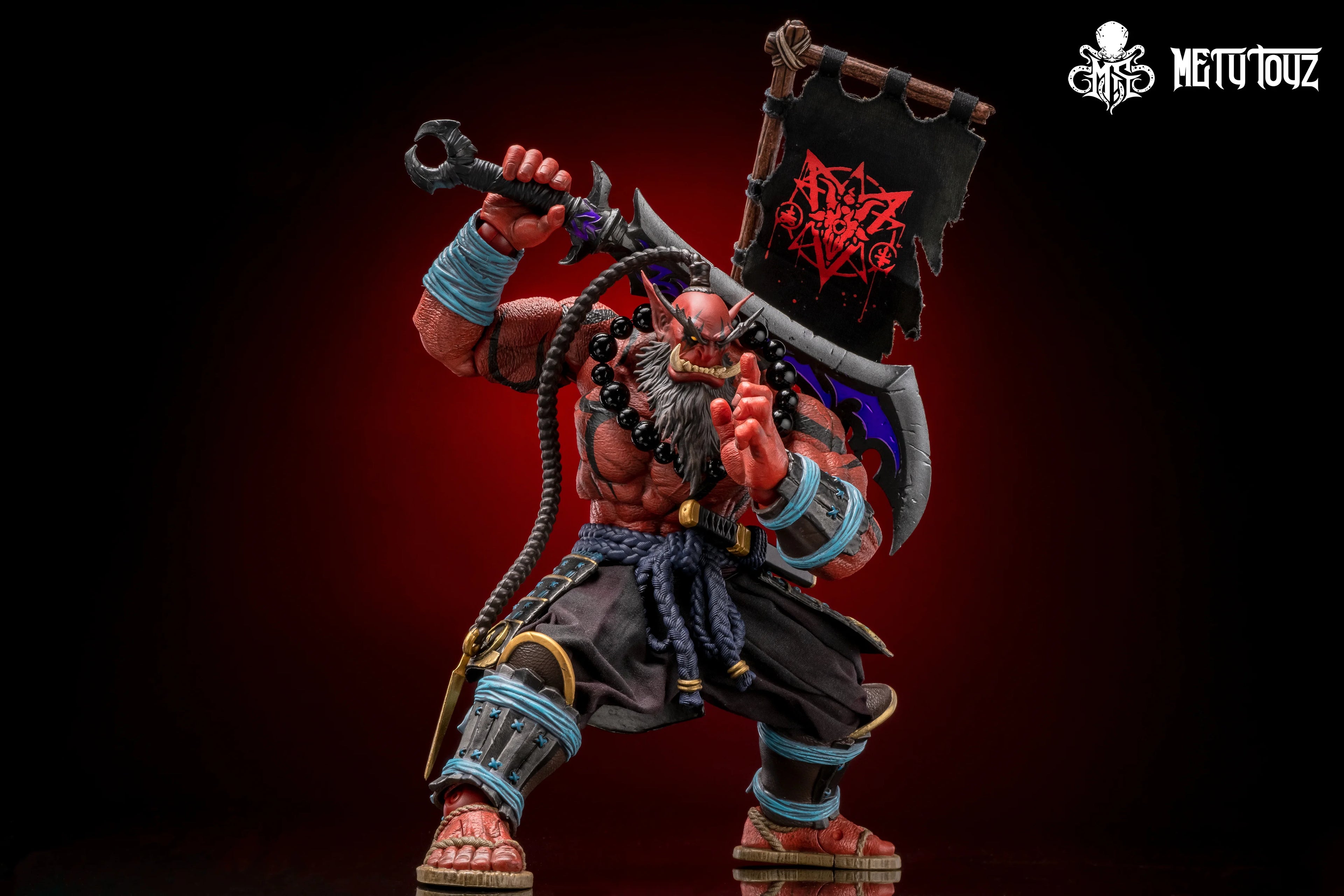 Metytoyz 2024 New Burningblade Clan Theblademaster Red Version 8" Scale 20cm Action Figure Samuro Collectible Model Gift