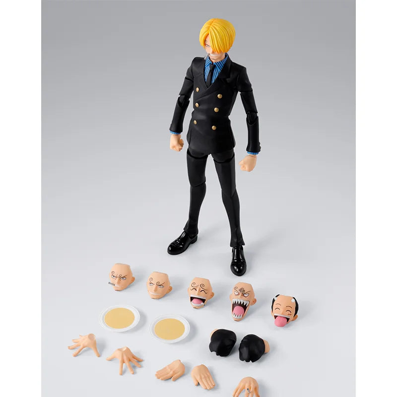 Bandai Original Anime Figure One Piece S.H.Figuarts SANJI -ROMANCE DAWN-Action Figurine Toys Model Toy Gift for children