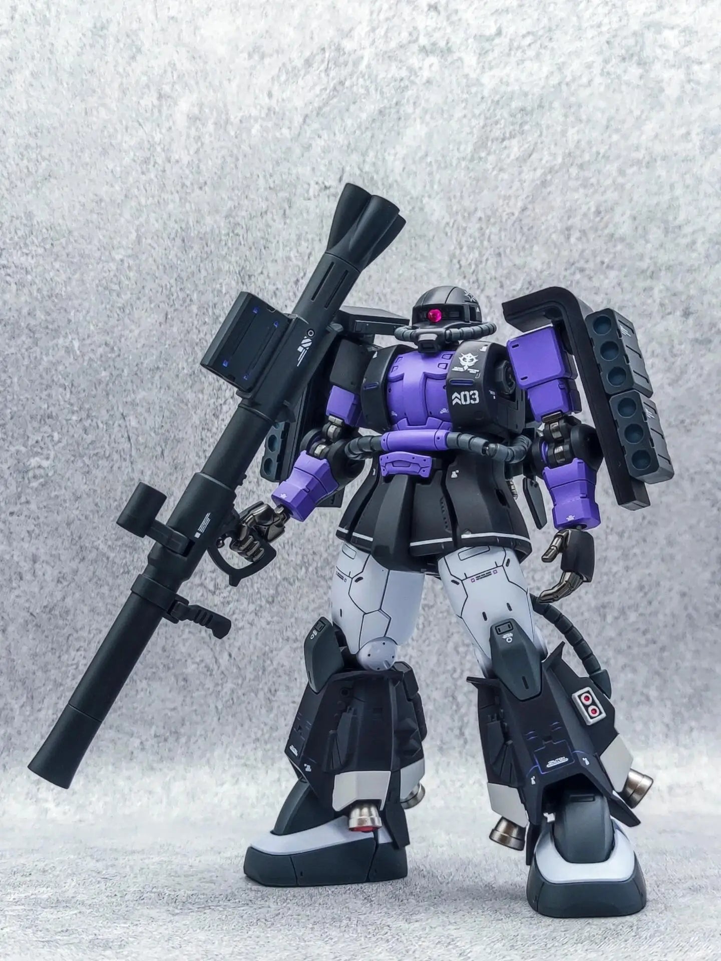 Gaogao Zaku Ms-06R-1A Assembly Model Action Model Kit Hg 1/144 005 003 Zaku Ii High Sniper Rifle Axe Cannon Mobility Type Robot