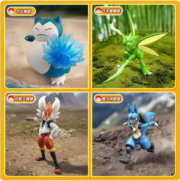 New Blokees Blockman Pokemon Genuine Toys Charizard Ceruledge Assemble Figure Model Decor Anime Figurine Collect Toys Gifts
