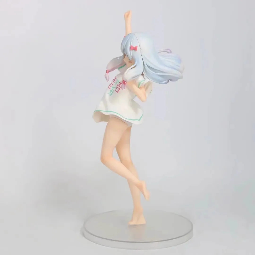 24 см ново аниме Ques Q Eromanga Sensei Sagiri Izumi Ending Mode Meruru тениска Ver Pvc екшън фигурка играчка Sagiri Izumi секси фигурка