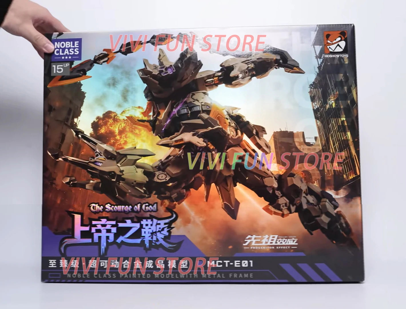 In Stock Originate MOSHOW MCT-E01 THE SCOURGE OF GOD Movability Model Toys Mecha NOBLE CLASS PAINTED MODELWITH METAL FRAME