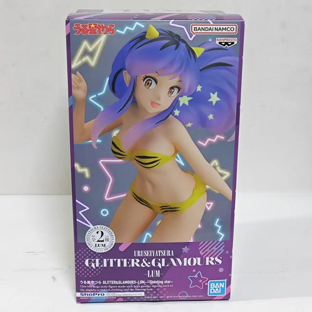 BANDAI Original BANPRESTO Glitter&Glamours Urusei Yatsura 22cm Lum Ronnie Anime Figure Action Figures Model Figurine Toy Look Up
