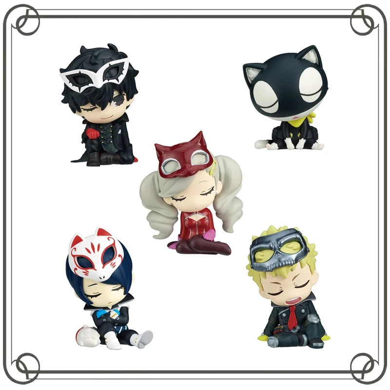 Amamiya Ren Morgana Shoulder on Shoulder Modeling Modeling Q-version Desktop Ornament Action Figure Model Toys