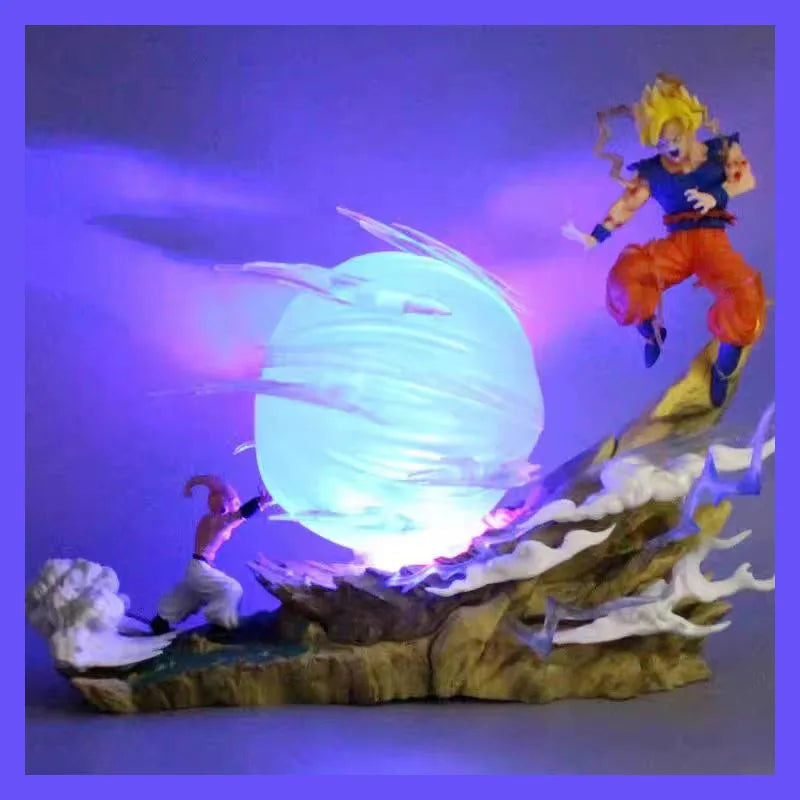 21см Dragon Ball Z Buu срещу Goku Модел Super Saiyan Genki Bomb Екшън фигурка Модел PVC статуя кукла колекция модел играчки подарък