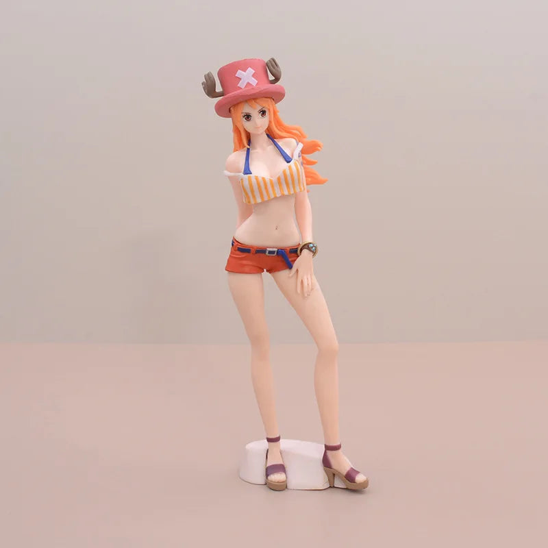 22CM One Piece Nami Figure Chopper Costume Anime Figurine Collection Statues Standup Models Decorations Toys