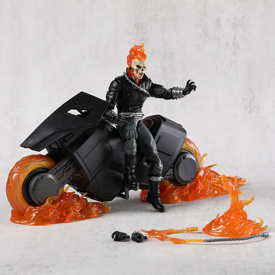 Ghost Rider with Motorcycle Action Figure Joint Movable Model Brinquedos Toy