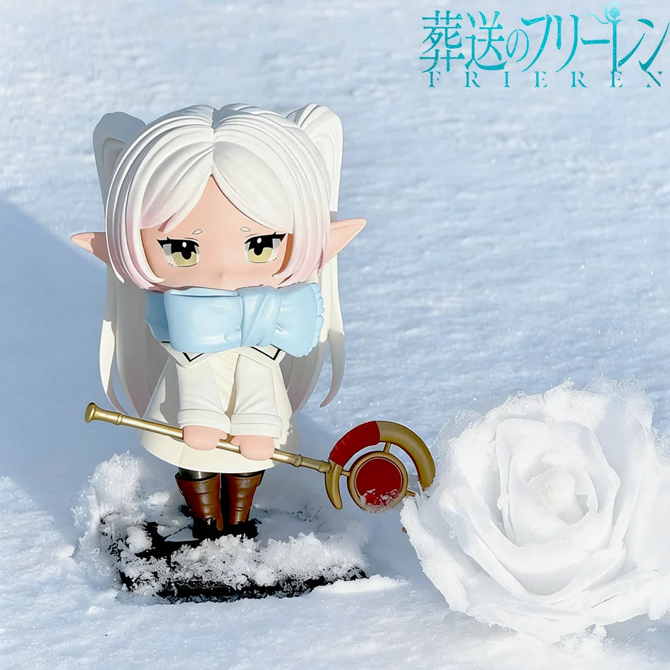 Anime Figure Luminasta Frieren: Beyond Journey's End Winter Clothing Frieren Cartoon Kawaii Model Collection Doll Toy For Kids