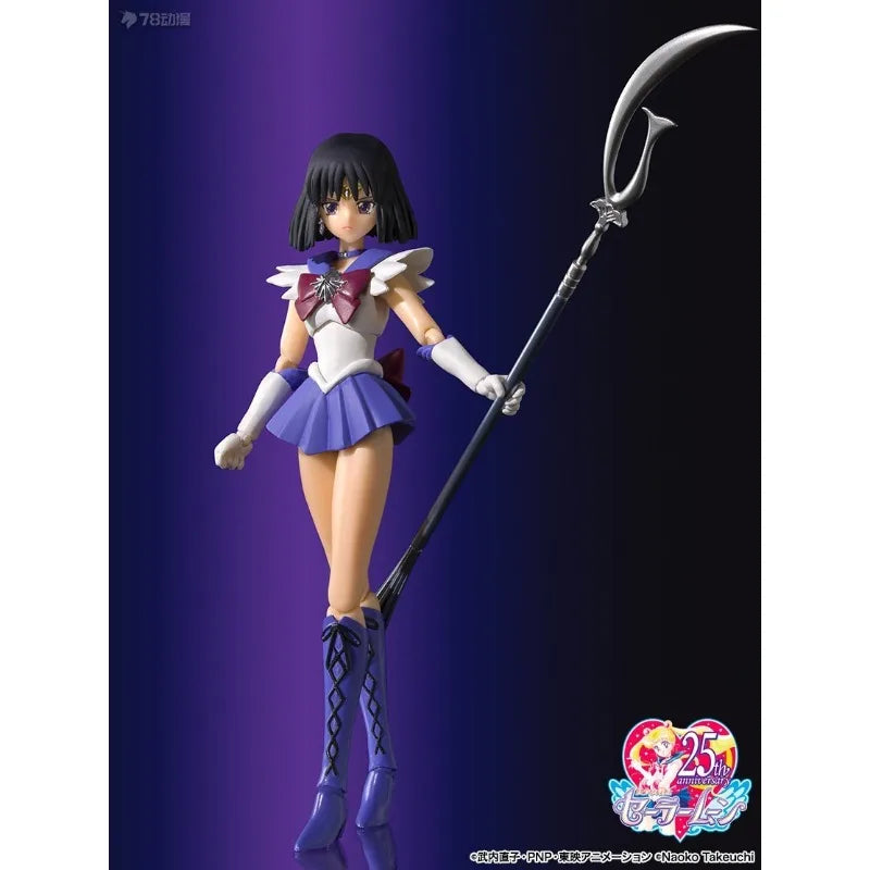 BANDAI Genuine S. H. Figuarts Series Movable Toys Pretty Girl Warrior Series Sailor Pluto and Sailor Saturn Collectibles Gift