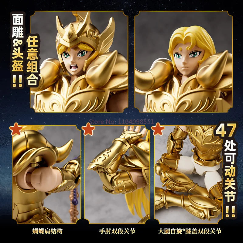 Original BLOKEES Saint Seiya Action Figure Aiolos Tenma Pegasus Beyond Version Toy Assembly Model Kit Figure Model Doll Kids