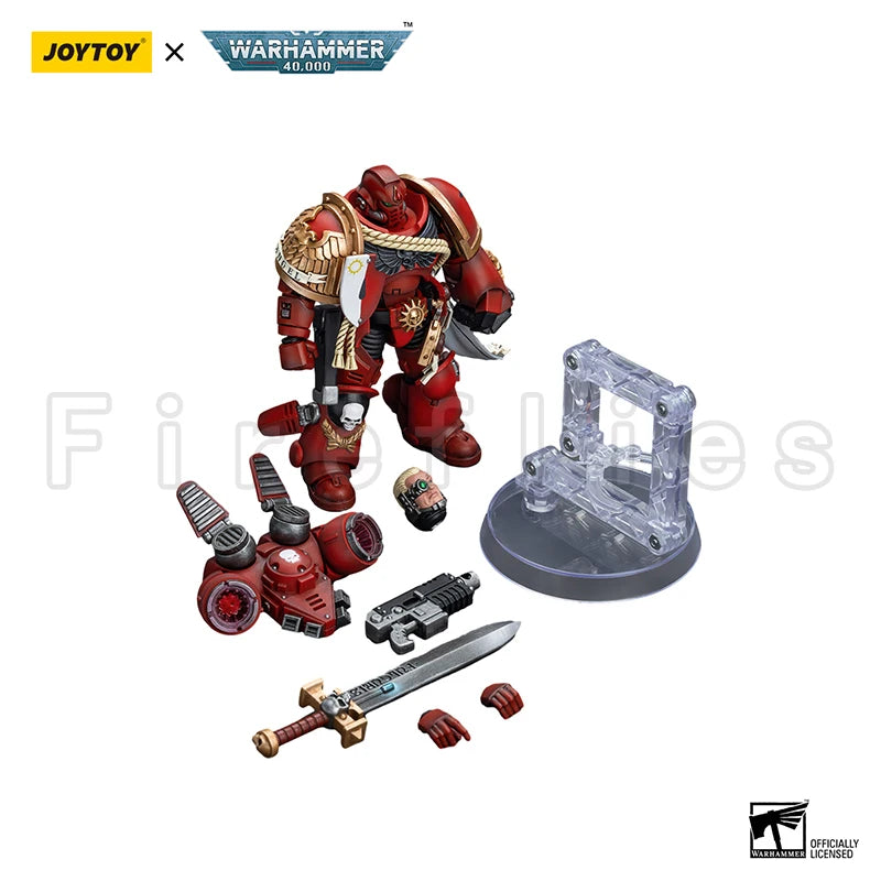 1/18 JOYTOY Action Figure 40K Blood Angels Captain With Jump Pack Re-issue Version Anime Model Toy