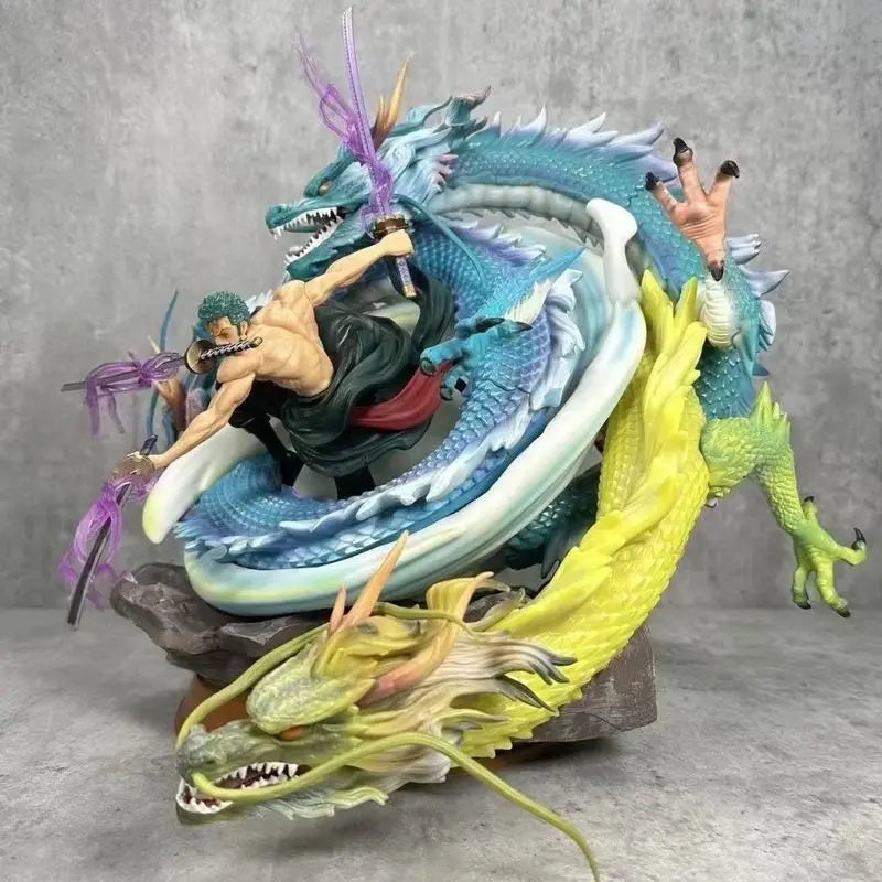 One Piece Gk Three Dragons Roronoa Zoro SantōRyū Figures Model Statue Double Headed Desktop Decorative Toy Gift Collectibl