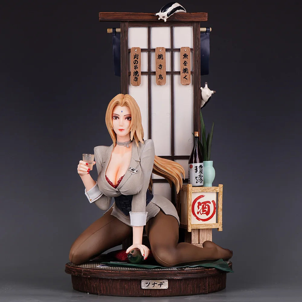 New 43cm Anime Beautiful Girl Figure Tsunade Sexy Drunk Scene Double-headed Replacement Desktop Ornaments Holiday Gifts Toys