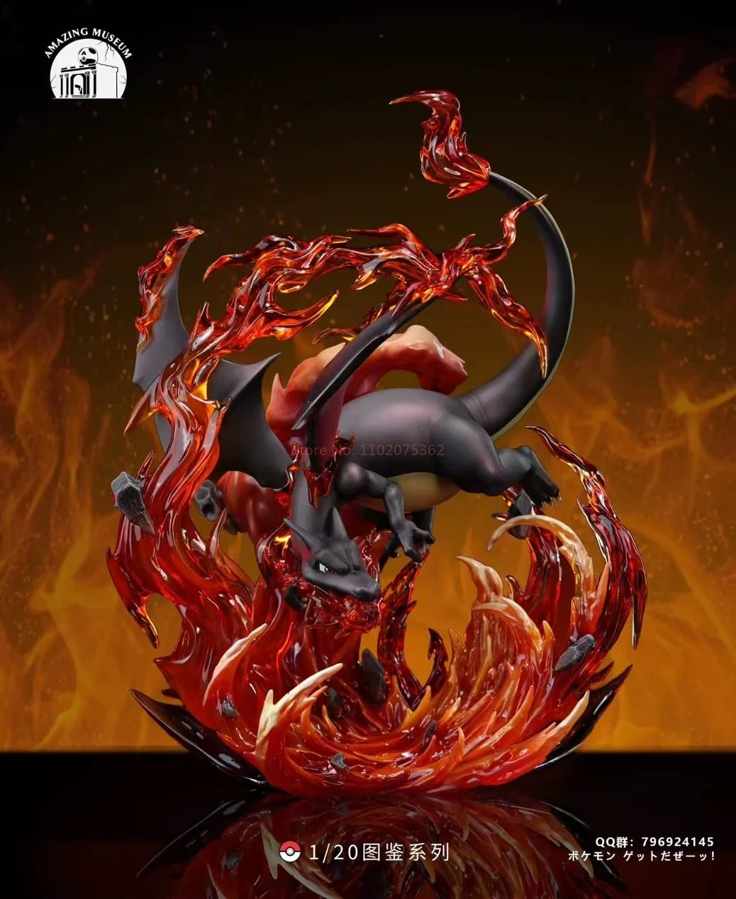 Pokemon Anime Gk Charizard Figures Fire-Breathing Dragon 1/20 Action Cute Statue Model Cartoon Kawaii Model Desktop Ornaments