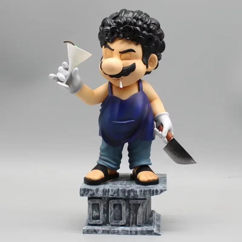 Anime Mario Spielfiguren GK Godfather Mario Maurer Actionfiguren Klempner Figur PVC Sammlung Modell Spielzeug Geburtstagspuppe Geschenk