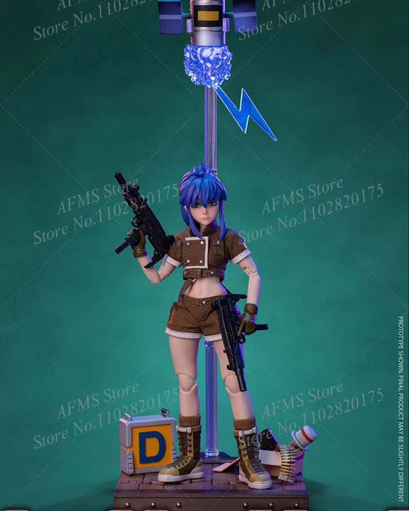 TUNSHI 1/12 Scale Collectible Figure Leona Heidern Anime Fighting Girl 6Inch Women Soldier Action Figure Model