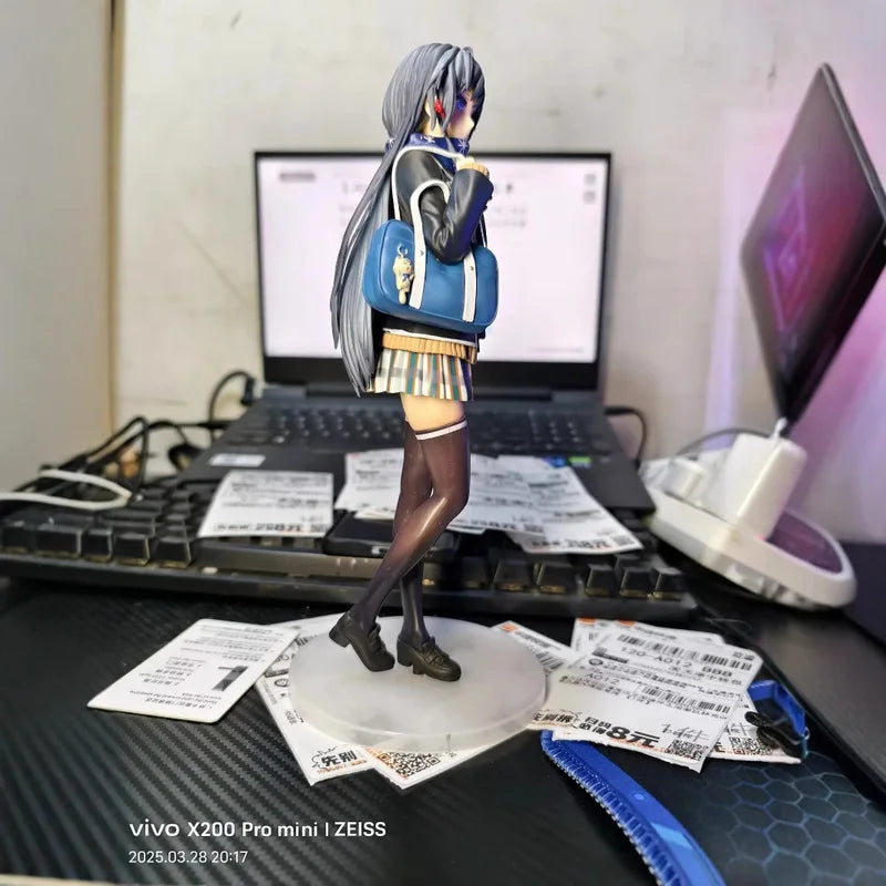 26cm My Teen Romantic Comedy Snafu Yukinoshita Yukino School Uniform Anime Figure Winter Clothing Toy Doll Statue Collect Decor