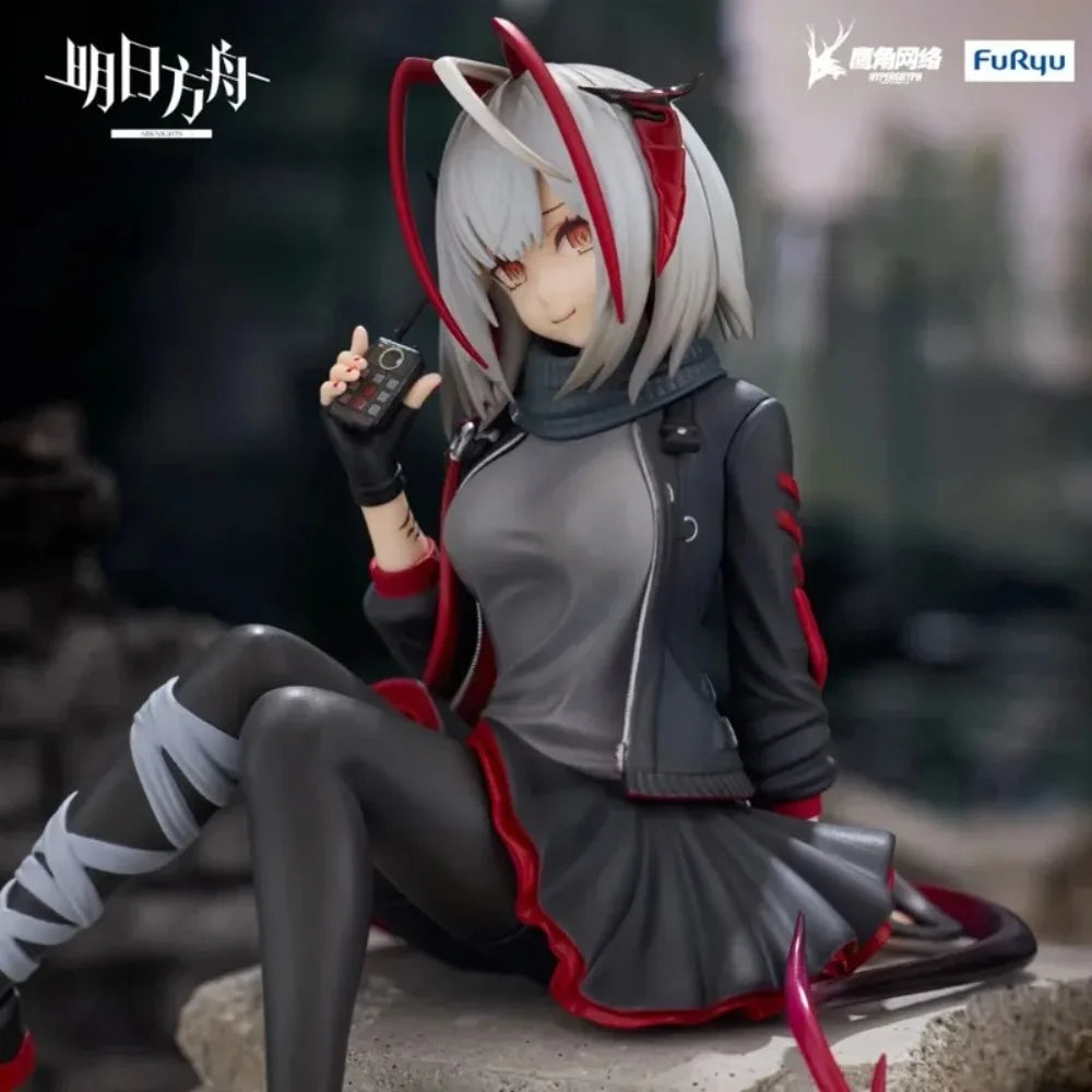 In Stock FuRyu Original Genuine Anime Game Arknights Wiš'adel W Noodle Stopper Figure 12cm Collections Model Toy Figures Gift