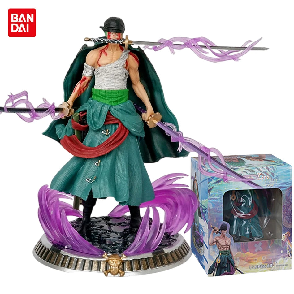21 cm One Piece Anime Figur Bath Blood Roronoa Zoro PVC Modell Actionfigurensammlung Exquisite Geburtstags- und Weihnachtsgeschenke
