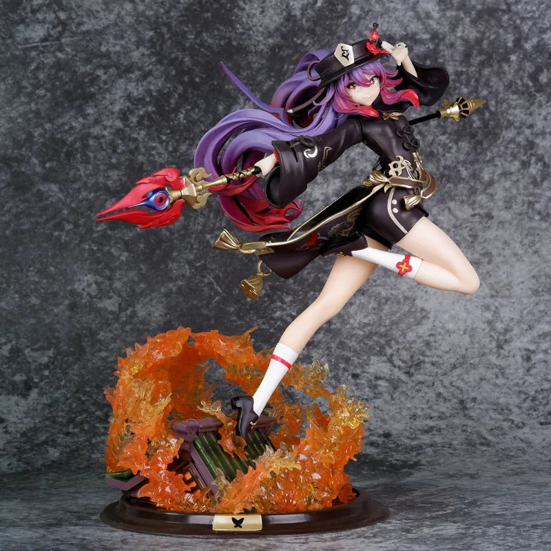 26CM Genshin Impact Hu Tao Anime Figures Game Peripheral Two-dimensional Beauty Girl Action Figure Collection Model Toys GIFT