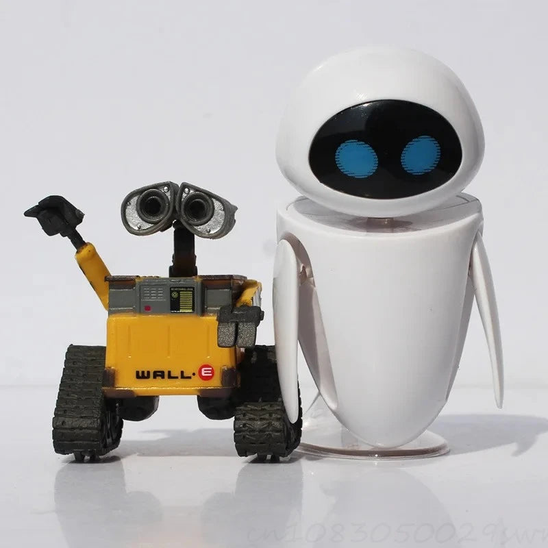 Wall-E Робот Wall E EVE PVC екшън фигурка Колекция Модел играчки Кукли 6 см 2 вида