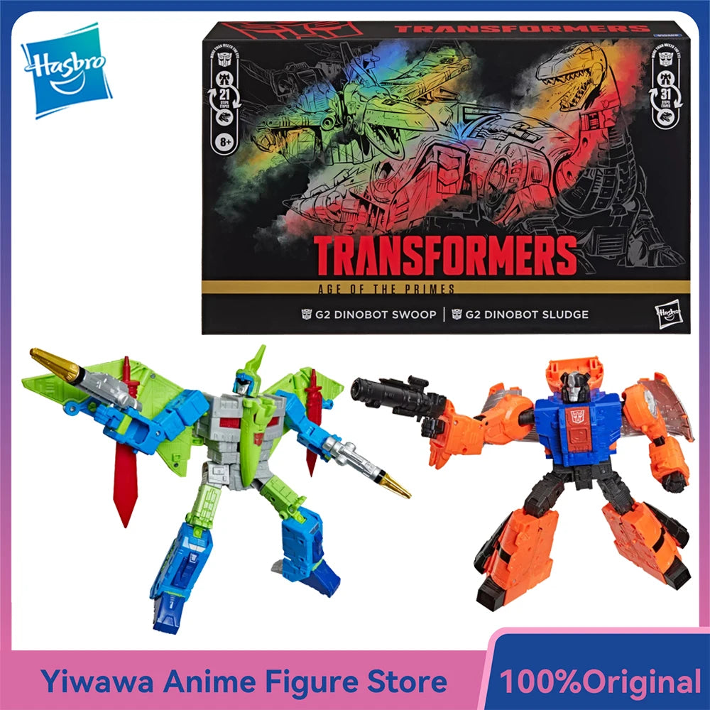 In-Stock Hasbro Transformers Age of the Primes Swoop and Sludge (G2 Universe) 2-Pack-Set 21.5cm Action Anime Figure Toys